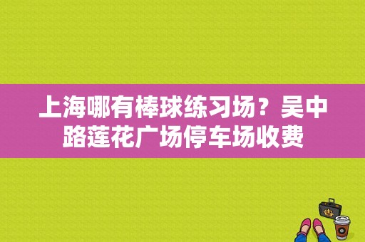上海哪有棒球练习场？吴中路莲花广场停车场收费