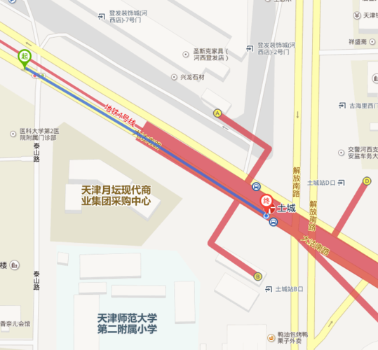 天津地铁1号线土城站哪个口出来能到凯德广场?(凯德天津湾停车收费)-图2 天津地铁1号线土城站哪个口出来能到凯德广场?(凯德天津湾停车收费)-图2