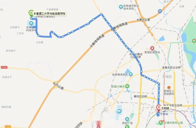 长春市高新区共有几条公交专线车,具体线路如何走?(长春103路收费图)-图3 长春市高新区共有几条公交专线车,具体线路如何走?(长春103路收费图)-图3