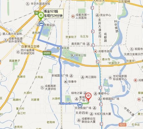 成都南站到高新区天府二街盛华南路80号复地雍湖湾怎么走？(成都509路收费)