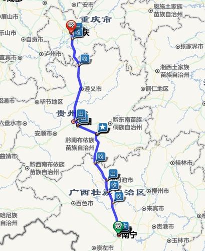 南宁到贵阳多远多少公里:距离582公里?(贵阳到南宁高速收费站)-图3 南宁到贵阳多远多少公里:距离582公里?(贵阳到南宁高速收费站)-图3