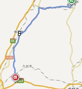 榆树到龙嘉机场怎么走？(九台收费站地图)