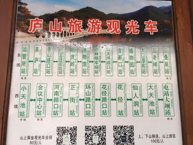 庐山观光车能只买东线的吗？庐山观光车收费