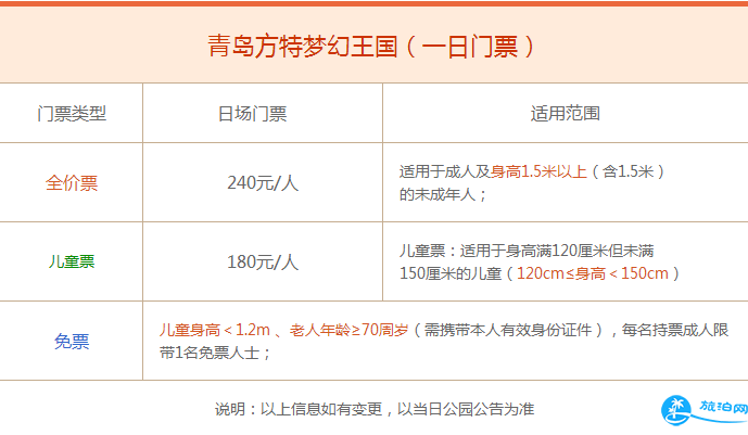 青岛方特票时长?青岛方特门票收费标准-图2 青岛方特票时长?青岛方特门票收费标准-图2