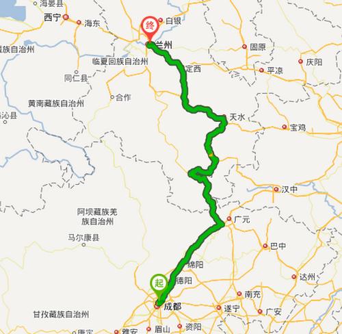 西安到甘南成都自驾游最佳路线？天水西到杨凌收费多少公里