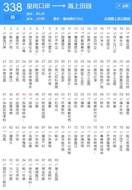 深圳338路公交车路线?深圳338分段收费标准-图2 深圳338路公交车路线?深圳338分段收费标准-图2