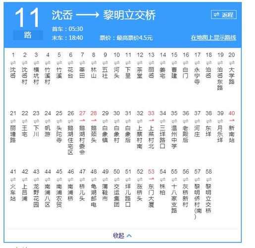 温州60路车多久一班?温州7路公交车收费标准-图2 温州60路车多久一班?温州7路公交车收费标准-图2