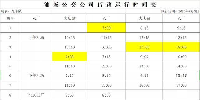 大庆公交车时间表？大庆公交车3路怎么收费