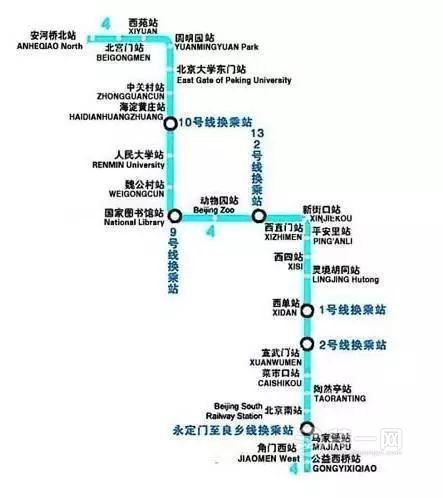 轨道4号线途经哪些站点?北京4号线收费标准-图3 轨道4号线途经哪些站点?北京4号线收费标准-图3