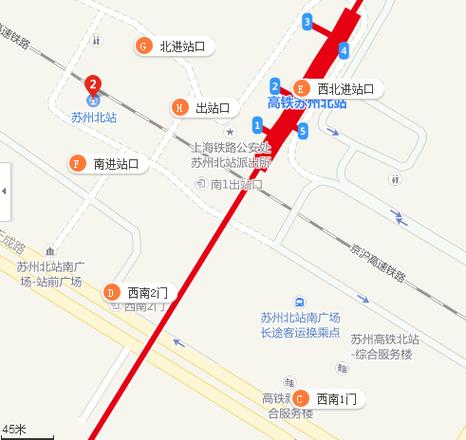 苏州北站南北进站口区别?京沪高铁苏州北站停车收费-图2 苏州北站南北进站口区别?京沪高铁苏州北站停车收费-图2