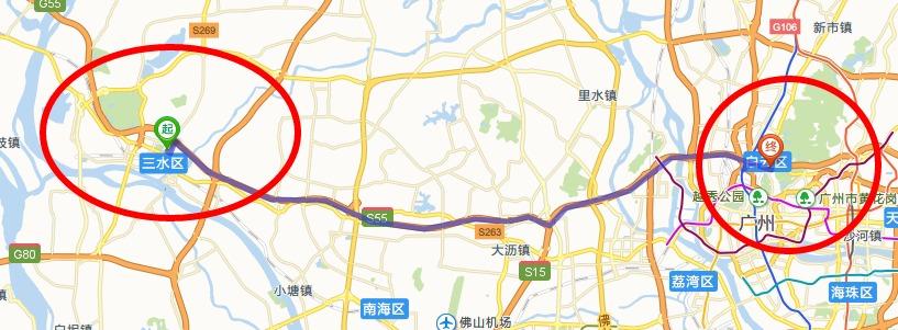 佛山至广州多少公里？芳村坑口有没有收费站