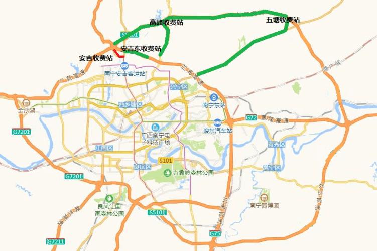 想知道: 南宁市,南宁市各高速公路及出入口名称、位置,最好是地图标注形式?南宁琅东收费站搬迁-图2 想知道: 南宁市,南宁市各高速公路及出入口名称、位置,最好是地图标注形式?南宁琅东收费站搬迁-图2
