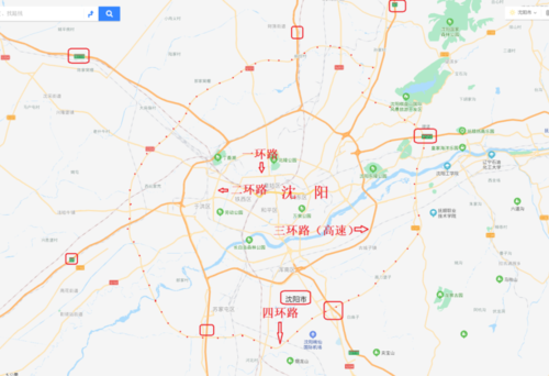 沈阳市三环共多少个出入口分别都叫什么？下河湾收费站