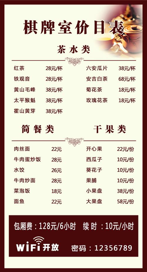 开一家麻将馆费用明细？棋牌室怎么收费