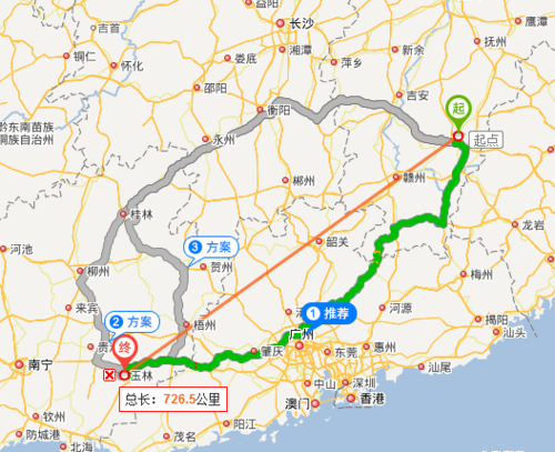 广西到江西距离多少?g72桂湘收费站-图2 广西到江西距离多少?g72桂湘收费站-图2