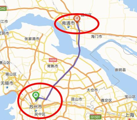 昆山开车到南通要多少公里，时间，过路费，油钱？南通到常熟收费站