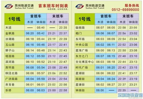 苏州地铁1号线首末车时间2020?苏州钟南街地铁站收费-图1 苏州地铁1号线首末车时间2020?苏州钟南街地铁站收费-图1