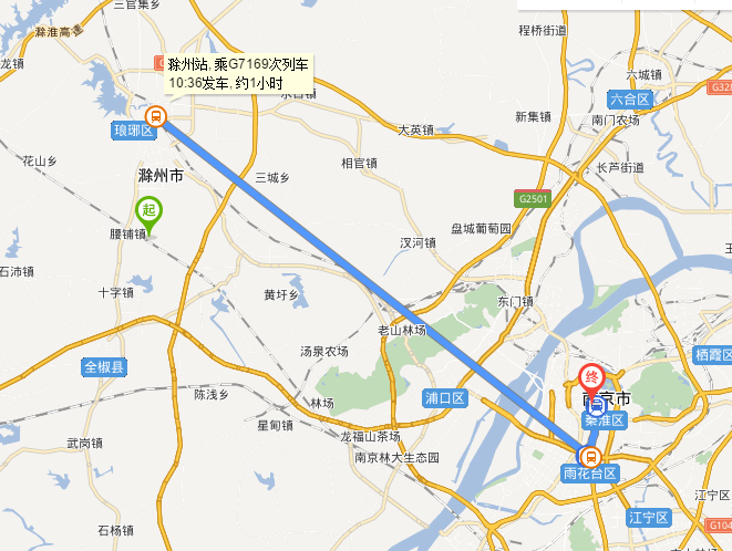 南京到滁州多少公里?怎么走？南京到蚌埠走宁洛收费