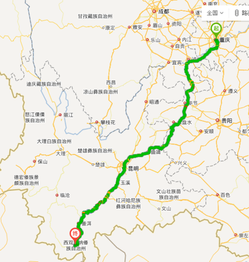 北京自驾西双版纳路线推荐？元谋能禹收费站