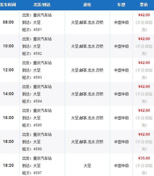 重庆北站到西安汽车票价是多少？重庆市客运站收费标准