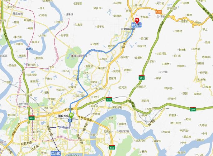 重庆江北机场开车到北碚怎么走？空港到北碚不过收费站