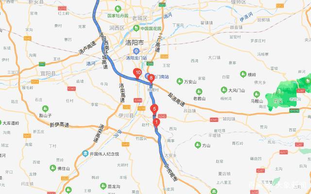 连霍高速洛阳有几个出口？伊川东收费站怎么走-图2