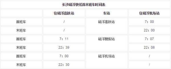 长沙到机场的磁悬浮最早几点？长沙磁悬浮如何收费