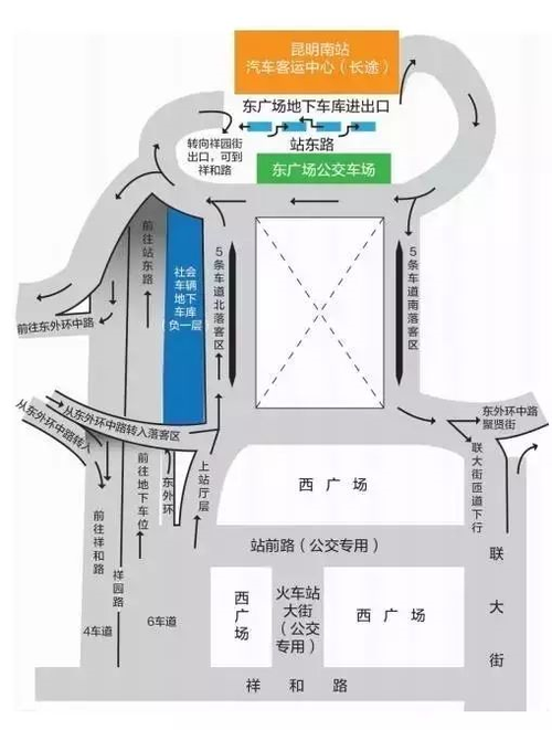 昆明高铁南站——西部客运站:怎样乘车?昆明火车南站停车场怎么收费-图3 昆明高铁南站——西部客运站:怎样乘车?昆明火车南站停车场怎么收费-图3