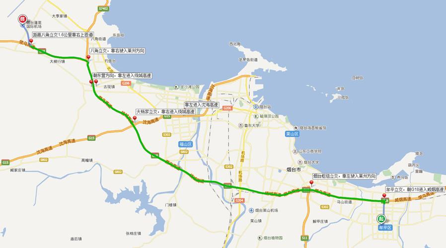 烟台至蓬莱的，交通路线？烟台到蓬莱收费站