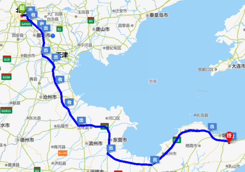 从北京到山东东营市有没有最新的自驾路线？永乐收费站属于哪里