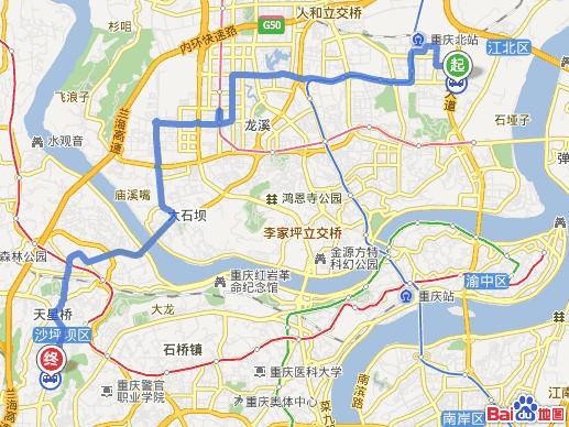 重庆公交车419号的行车路线？九龙坡到丁家高速收费