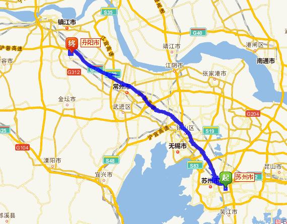 苏州到丹阳多少公里？丹阳到苏州高速收费