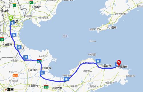 大连到威海开车怎么走方便？辽阳到威海高速收费