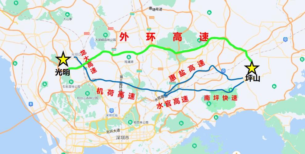 深圳的机荷高速、惠盐高速、水官高速全出入口以及途经哪些地方?惠州的收费站有哪些-图1 深圳的机荷高速、惠盐高速、水官高速全出入口以及途经哪些地方?惠州的收费站有哪些-图1