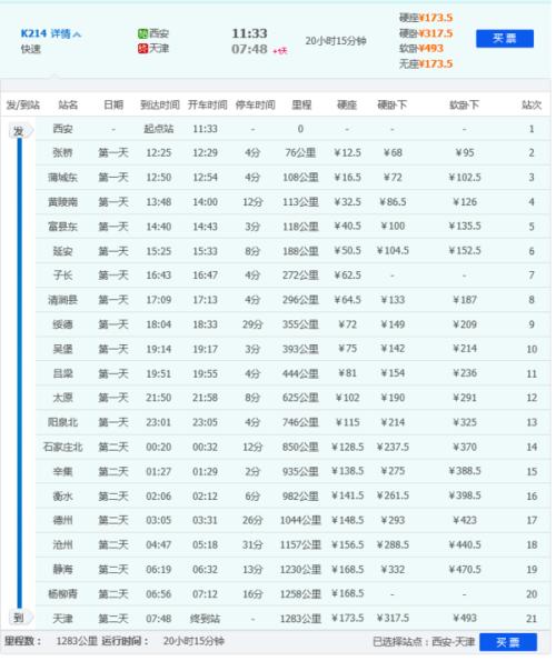 k214列车硬卧什么样子？富县床位收费标准