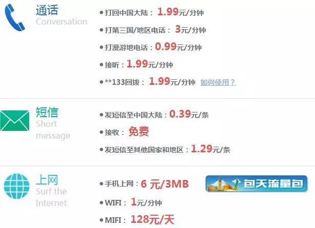 中国移动在日本每月漫游多少钱？日本移动收费标准