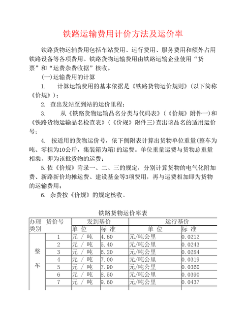 火车运费怎样计算？铁路运输怎样收费的