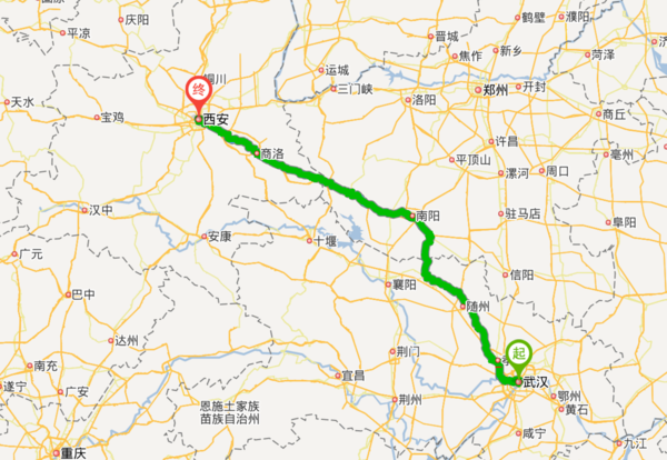 湖北省和陕西省的地方距离？武汉到陕西的收费站-图2