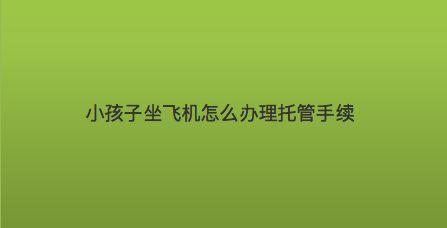 飞机托管儿童如何收费?儿童飞机托管怎么收费-图3 飞机托管儿童如何收费?儿童飞机托管怎么收费-图3