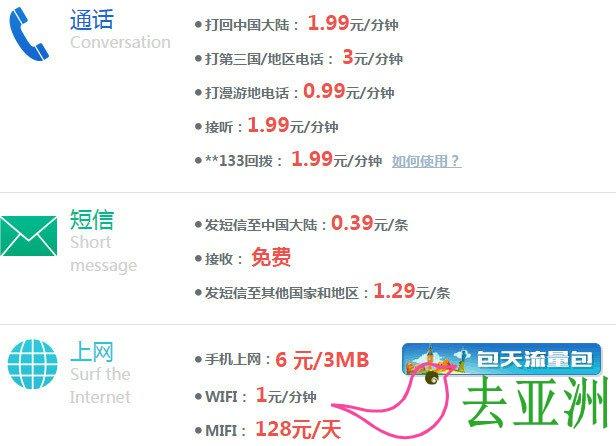 在日本漫游的中国移动手机发短信给国内收费标准？到日本网络怎么收费