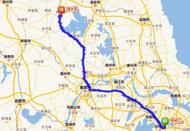 泗洪到苏州经过哪些地方？苏州到泗洪开车收费