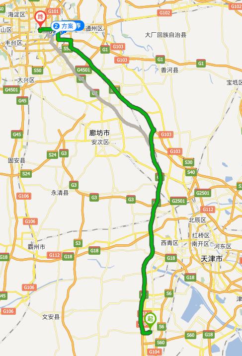 从天津去北京都路过哪些地方？京沪收费站天津到北京