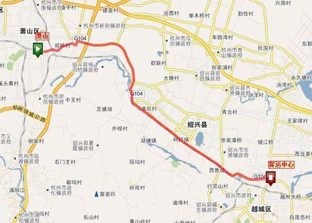 绍兴到萧山有多少公里?104国道绍兴到萧山收费-图1 绍兴到萧山有多少公里?104国道绍兴到萧山收费-图1