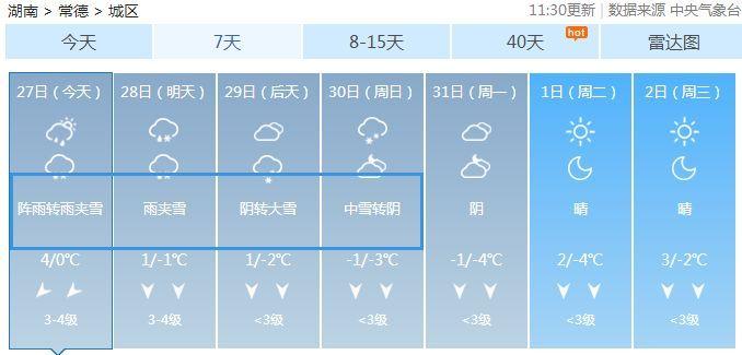 湖南最冷的三个城市？常德国庆节天气情况