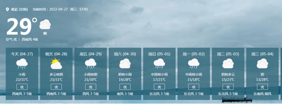 福建龙岩为什么一直下雨?龙岩天气情况-图3 福建龙岩为什么一直下雨?龙岩天气情况-图3