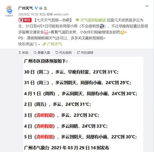2021年10月1号大概什么天气？广州今年十月天气情况