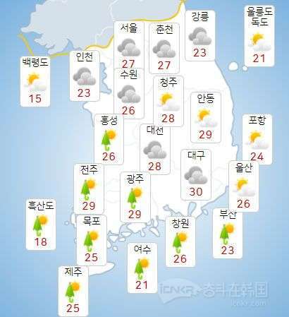 韩国气候湿度?韩国一年天气情况-图2 韩国气候湿度?韩国一年天气情况-图2