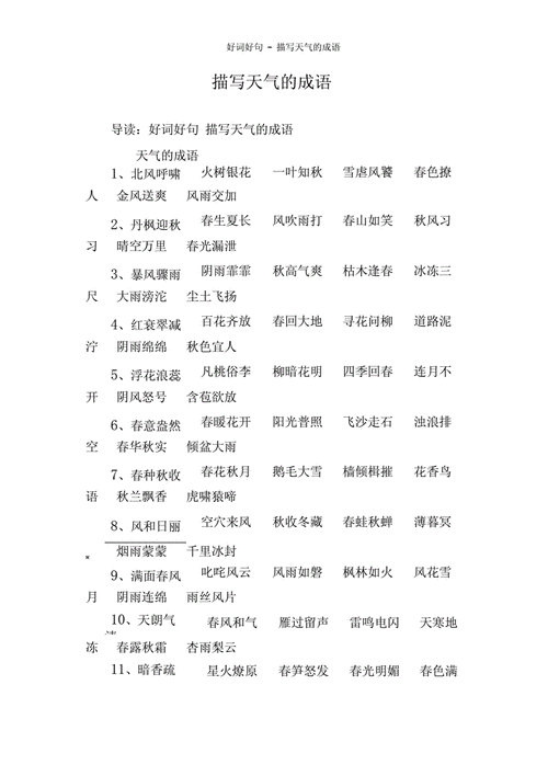 形容晴天夜晚的四字成语？今天夜里天气情况