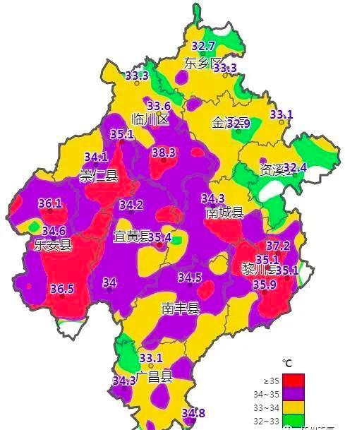 江西抚州经纬度？抚州未来天气情况