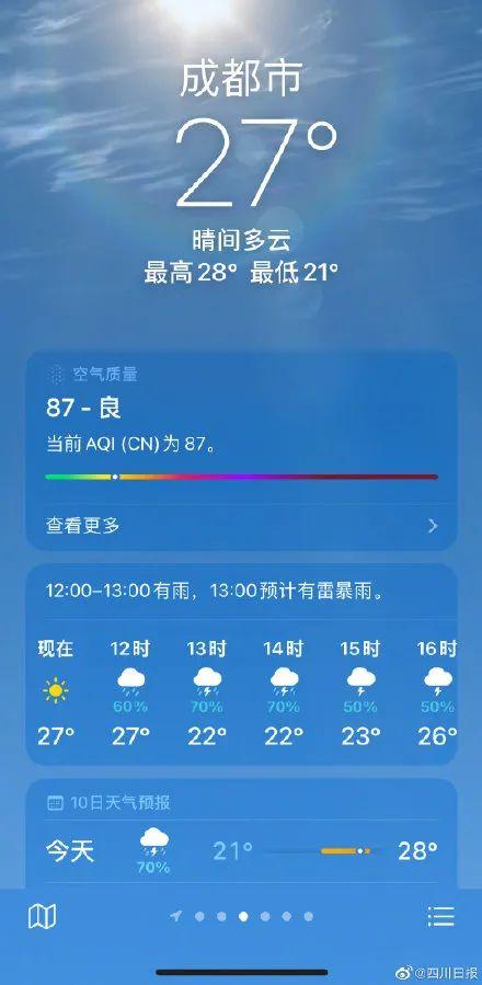 为什么成都天气预报不提双流区？重庆双流天气情况
